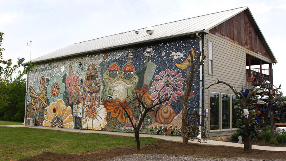 Monolithic mosaic wall at Hidden Mosaic